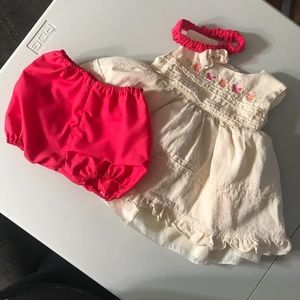 3 piece 18 Month Baby Girl Floral Dress Made in Mexico